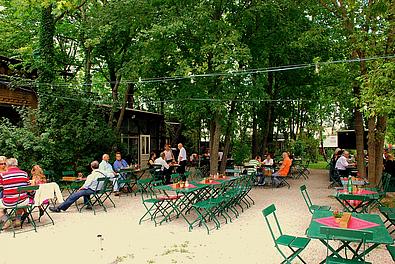 Der Gastgarten im Concordia Schlössl