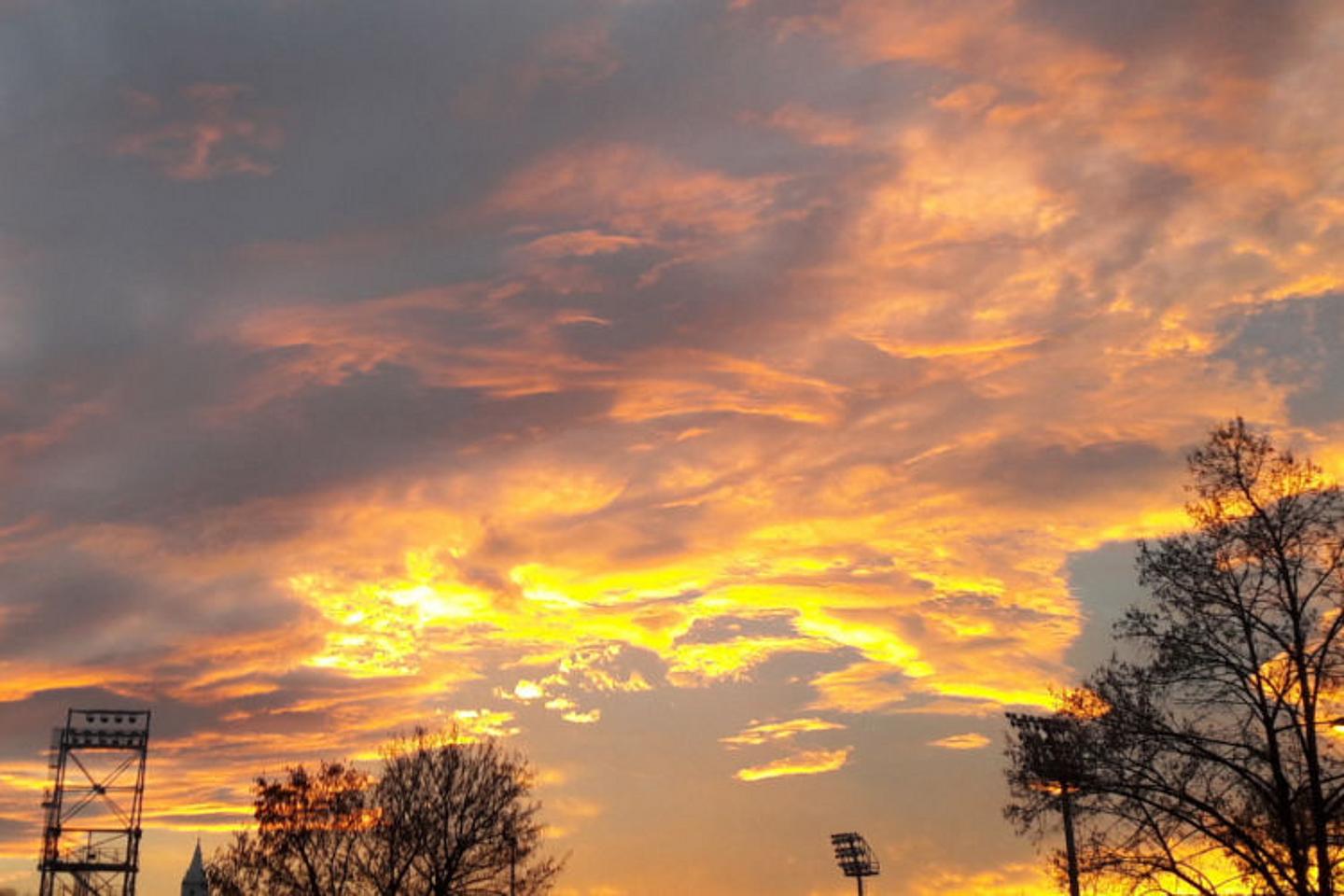 Abendrot im Großraum Wien