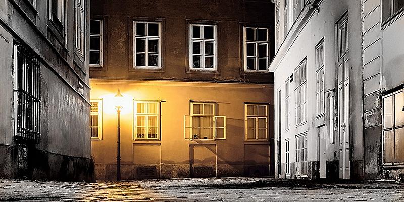 Wien bei Nacht, gruseliges Ambiente