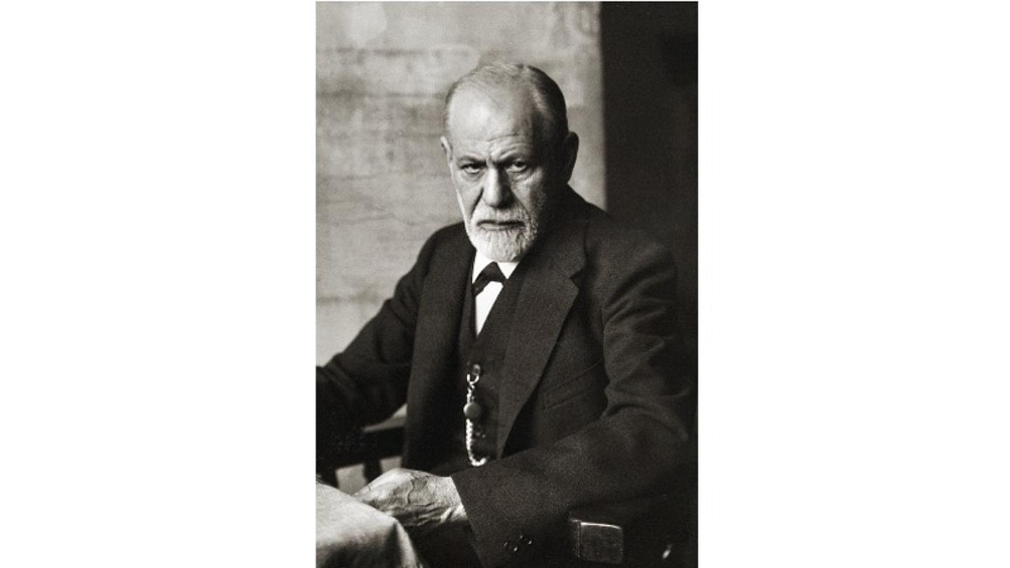 Ein scharz-weiß Portrait von Sigmund Freud