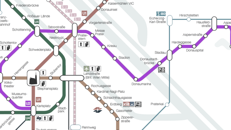 U2 Netzplan Wiener Linien