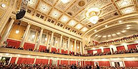 Innenaufnahme großer Saal Konzerthaus Wien.