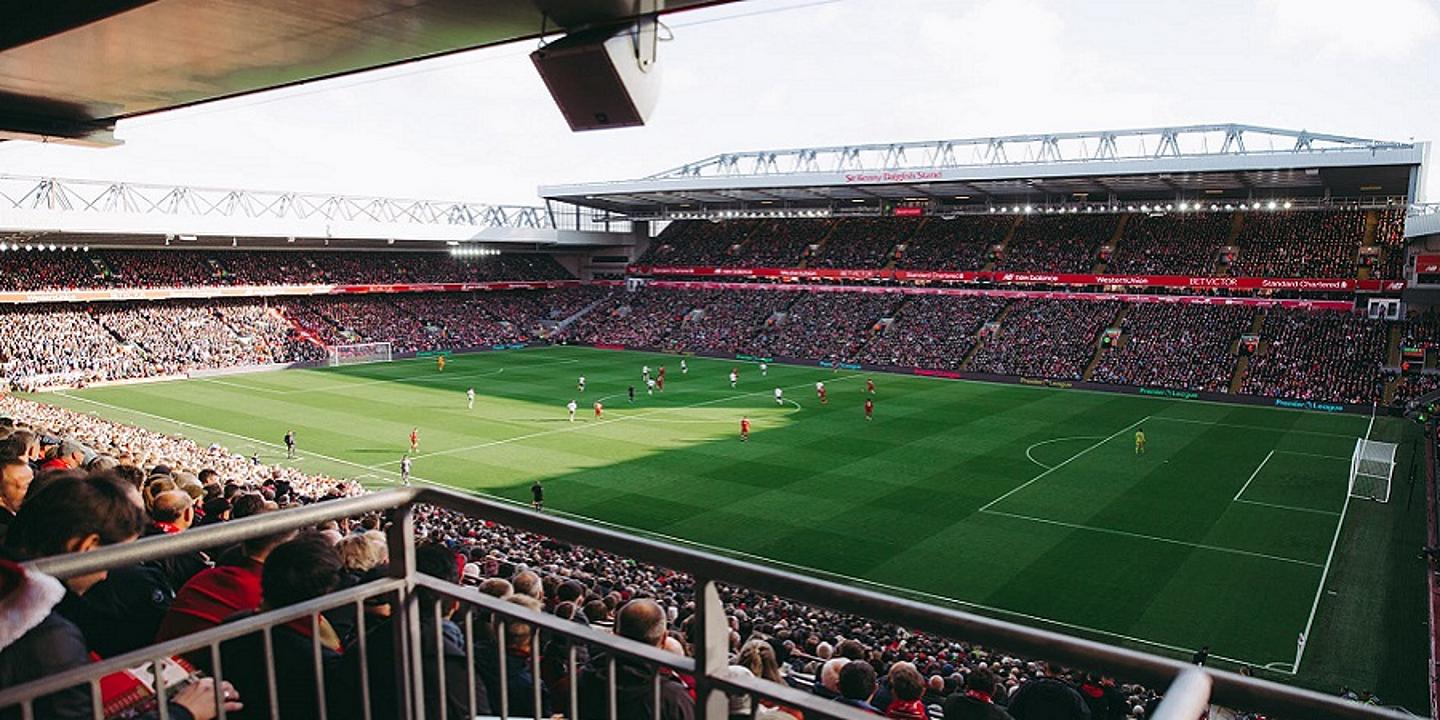 Fußballstadion von oben