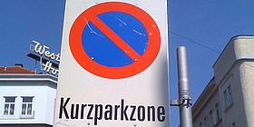 Kurzparkzonen-Schild Anfang