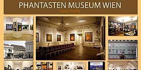 Verscheidene Szenerien des Phantastenmuseums von innen und außen