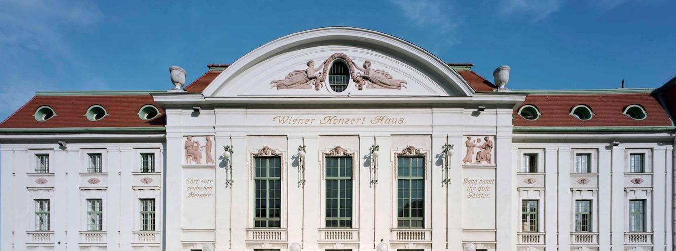 Konzerthaus in Wien von außen bei Tag