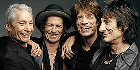 Die letzten vier Gründungsmitglieder der Rolling Stones beim Smilen