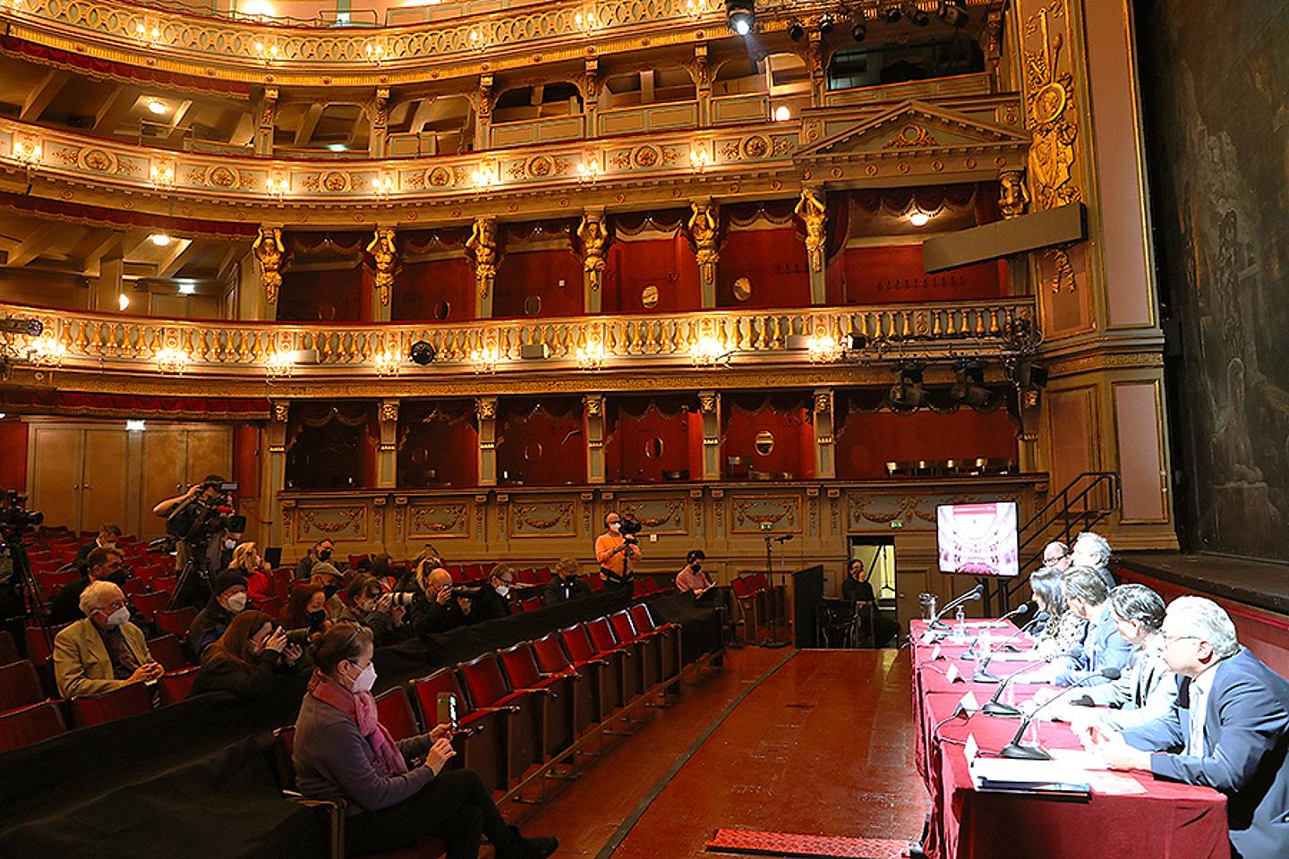 Aufnahme Mediengespräch Sanierung Theater an der Wien