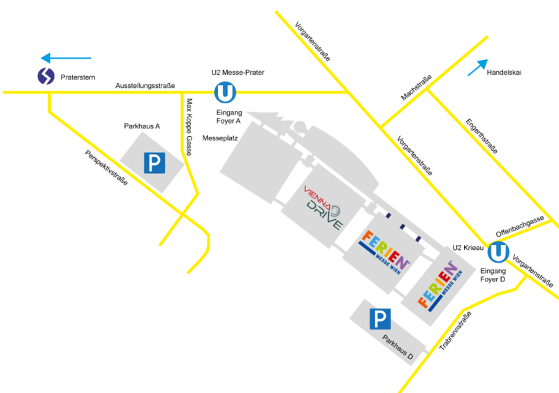 Geländeplan der Messe Wien 