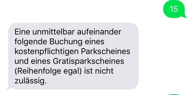 Screenshot SMS mit Warunung