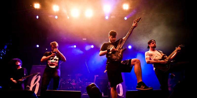 Die Band Breakdown of Sanity bei ihrem Konzert in der BA-CA Halle, Gasometer. 