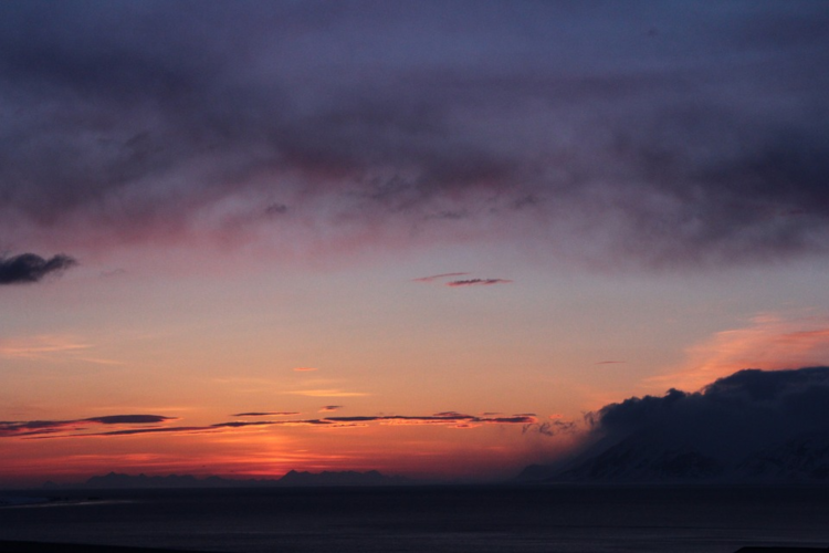 Sonnenuntergang in der Arktis