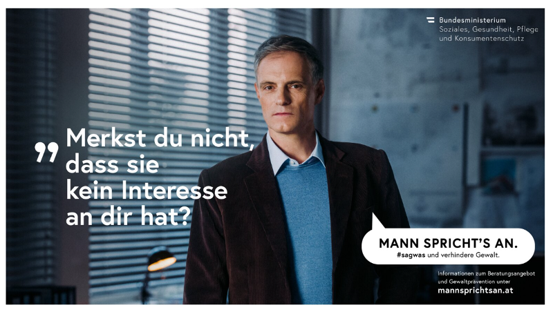 Kampagne Mann spricht's an aus Wien