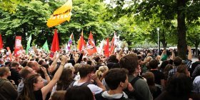 Demonstration im Grünen