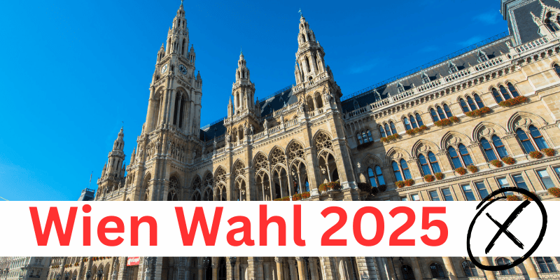 Das Wiener Rathaus: Die Wien Wahl findet am 27. April 2025 statt