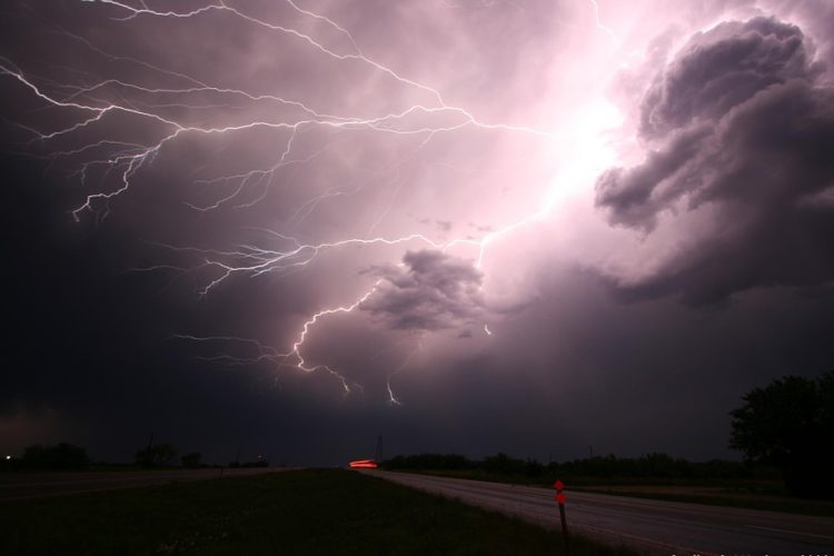 Wolken und Gewitter, Foto des Himmels