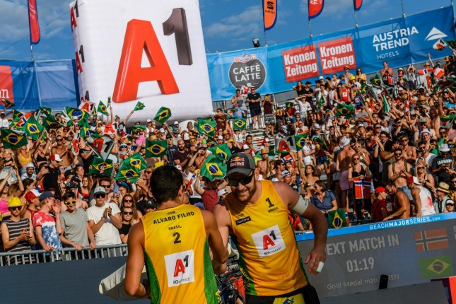 Spieler bei der Beachvolleyball-EM