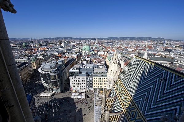 Der Wärmeinsel-Effekt in Wien: Die Innere Stadt heizt sich auf.