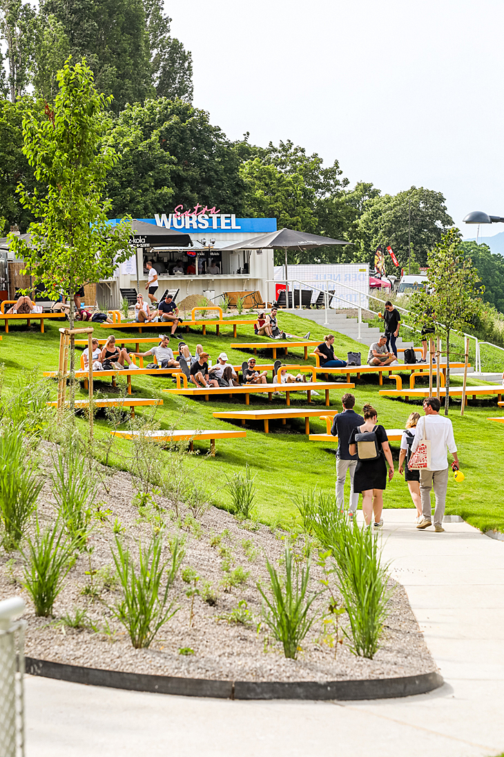 Pier 22 Das das neue Freizeitparadies am Wasser - Mit dem Rad zum Bad!Copyright: Stadt Wien/Christian Fürthner